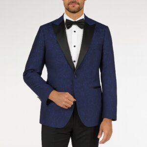 Blue Paisley Peak Lapel