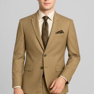 Solid Camel Suit + Vest(option)