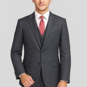 Solid Gray Suit + Vest(option)