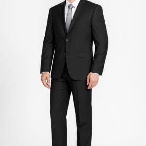 Solid Black Suit Italian Style