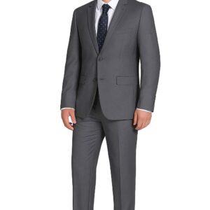 Solid Gray Suit Italian Style
