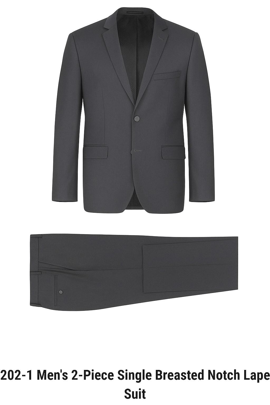 Solid Gray Suit Italian Style - Image 2