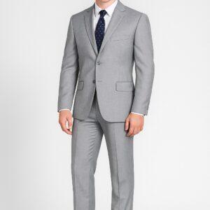 Solid Light Gray Suit Italian Style