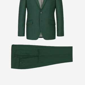 Alternative view of Solid Green Suit Italian Style