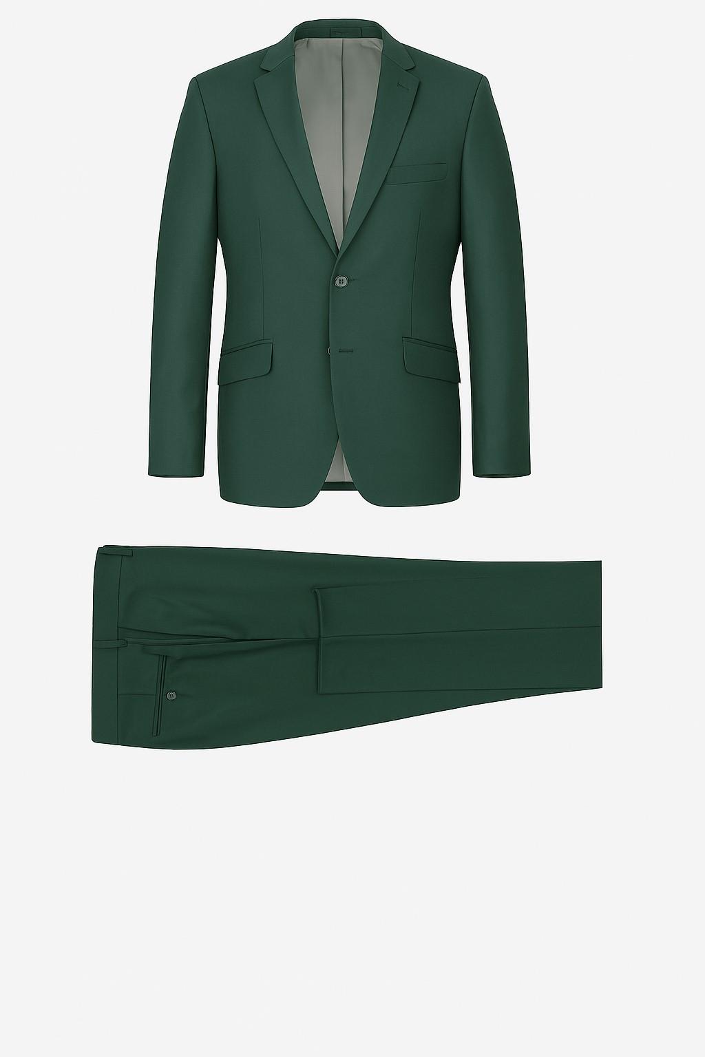 Solid Green Suit Italian Style - Image 2