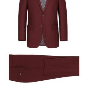 Alternative view of Burgundy Suit Italian Style