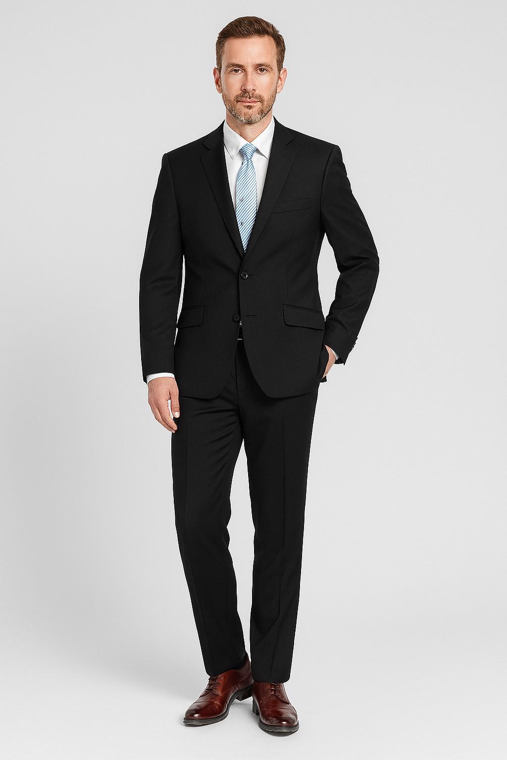 Black Suit slim fit Solid Stretch