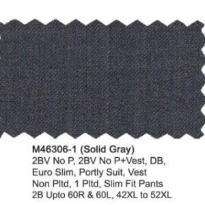 Alternative view of Solid Gray Suit + Vest(option)