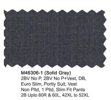 Solid Gray Suit + Vest(option) - Image 2