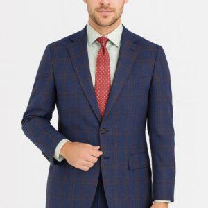 Blue Windowpane Wool Jacket