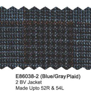 Alternative view of Blue Gray Plaid Luxury Italian Sport Jacket