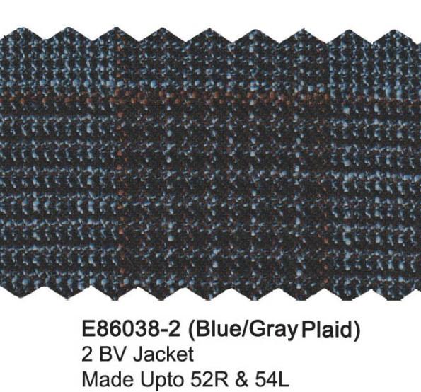 Blue Gray Plaid Luxury Italian Sport Jacket - Image 2