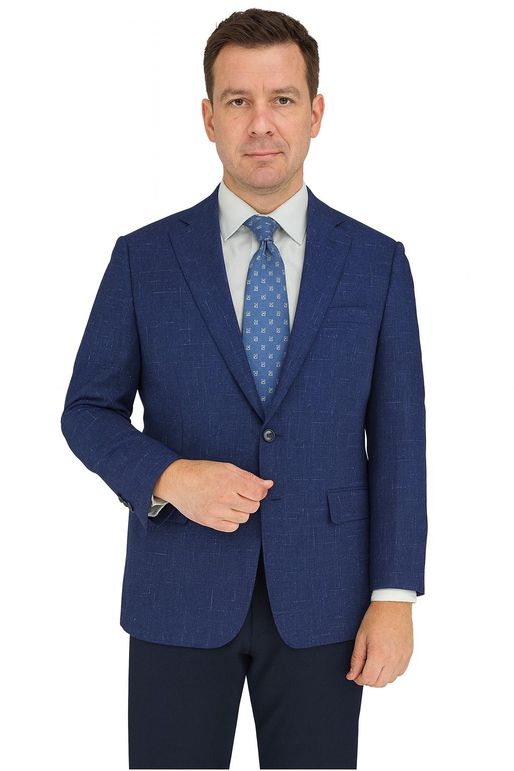 Blue Navy Hopsack Luxury Italian Sport Jacket