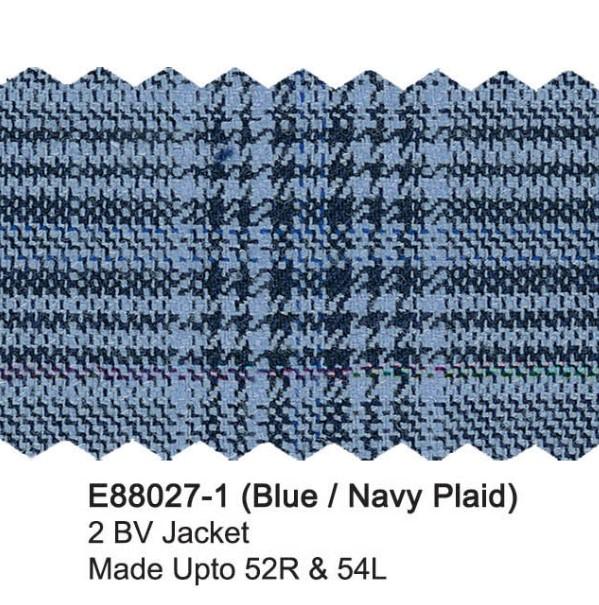 Blue Navy Plaid Luxury Italian Sport Jacket - Image 2