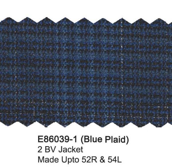 Blue Plaid Wool Blend Luxury Italian Sport Jacket - Image 2