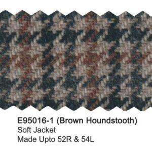 Alternative view of Brown Houndstooth Soft Wool Blend Luxury Italian Sport Jacket