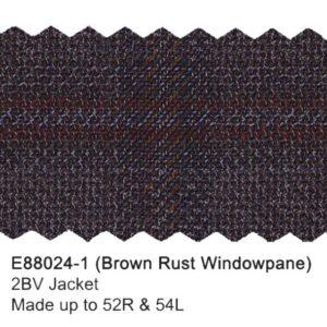 Alternative view of Brown Rust Windowpane 100% Premium Wool Luxury Italian Sport Jacket