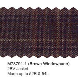Alternative view of Brown Windowpane 100% Wool Luxury Italian Sport Jacket