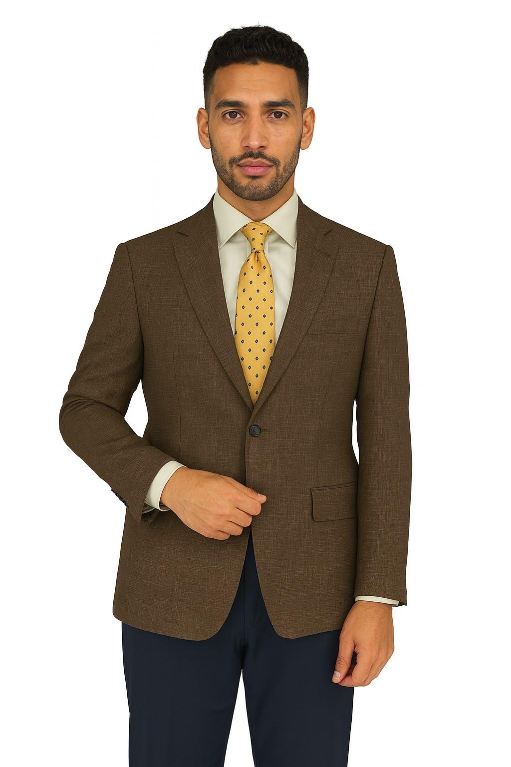 Camel Crossweave 100% Wool Luxury Italian Sport Jacket