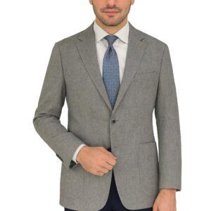 Light Gray Wool Blend Luxury Italian Sport Jacket