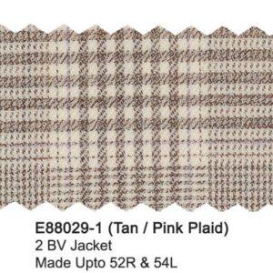 Alternative view of Tan Pink Plaid 100% Premium Wool Luxury Italian Sport Jacket