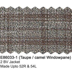 Alternative view of Taupe Camel Windowpane Wool Blend Luxury Italian Sport Jacket